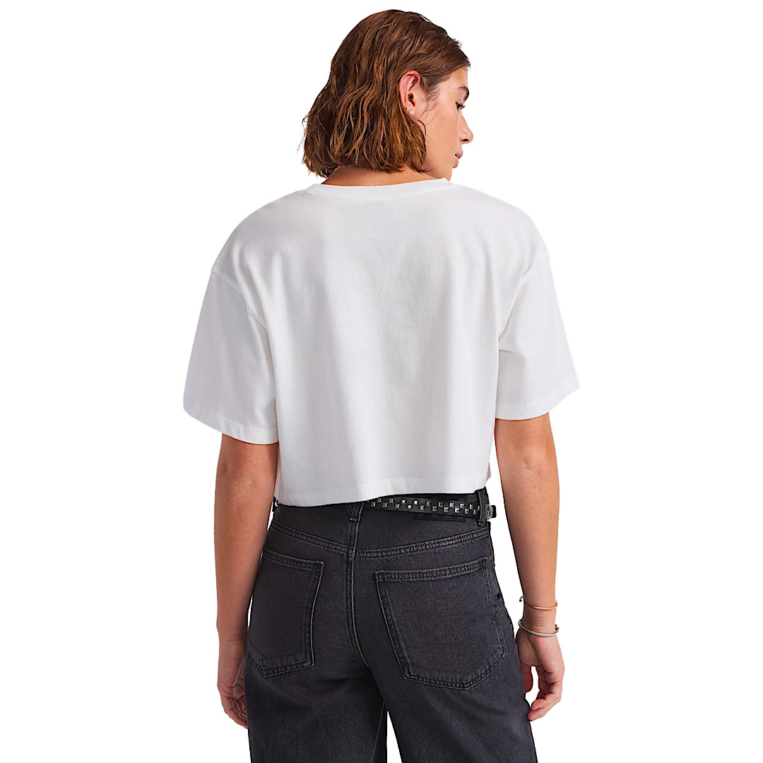VANS RHYTHM RELAXED CROP SS VN000RCHWHT-WHT White