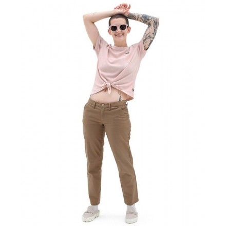 VANS WM JUNIOR V WASH KNOT TEE ROSE VN0A5DUMBQL-BQL Ροζ