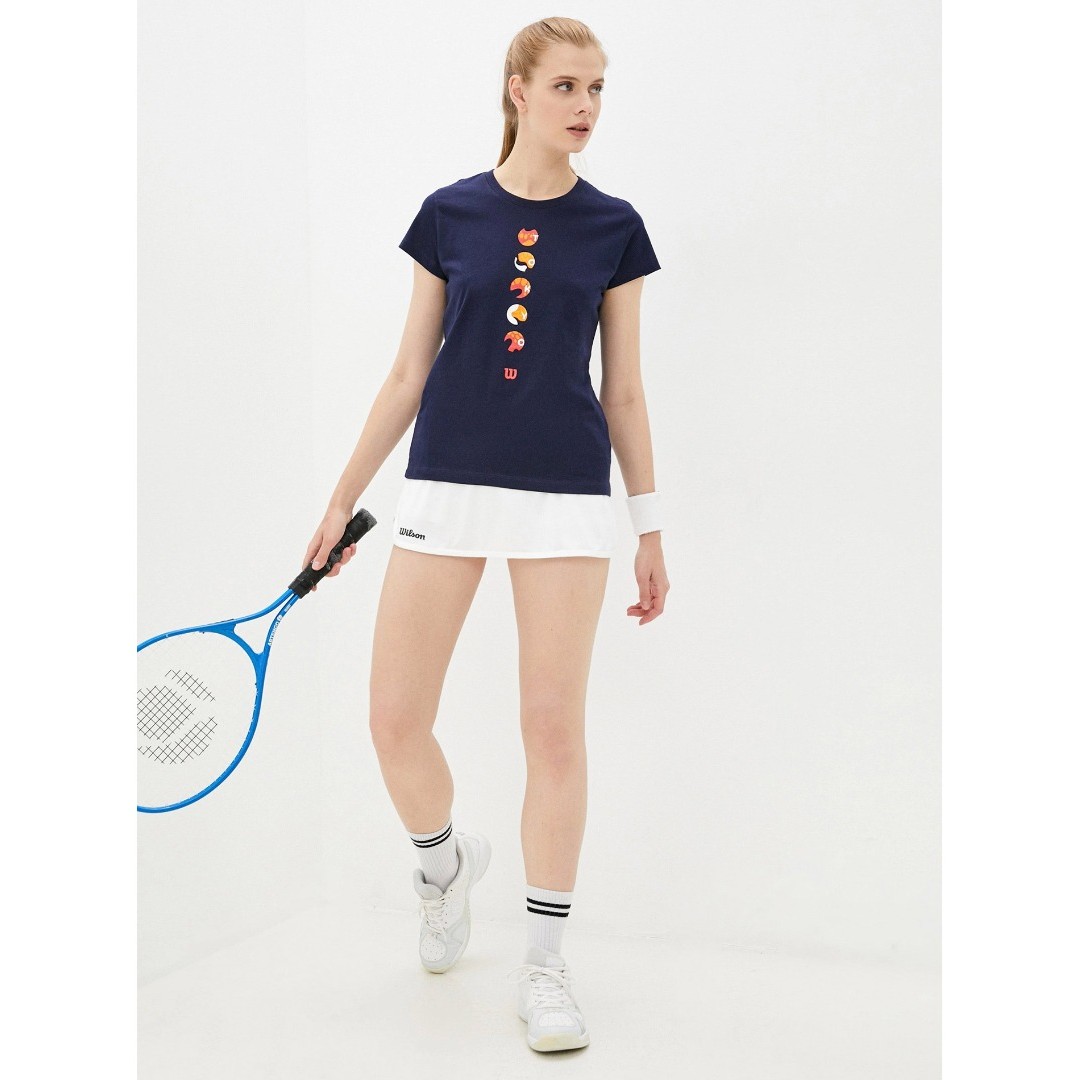 WILSON W TOKYO 2021 TECH TEE WRA811202-MARITIME BLUE Μπλε
