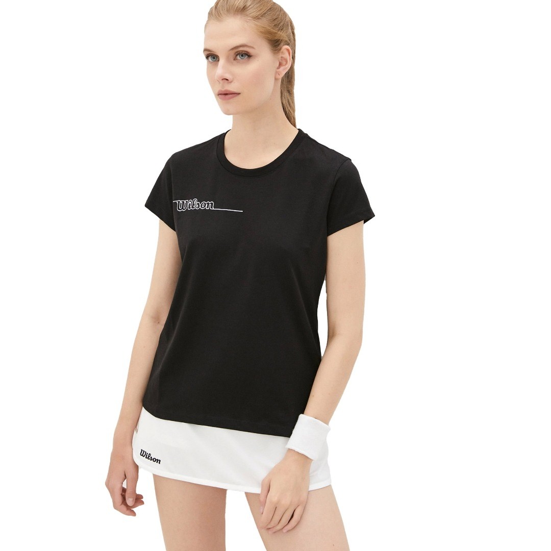 WILSON W TEAM II TECH TEE WRA795401-BK Μαύρο