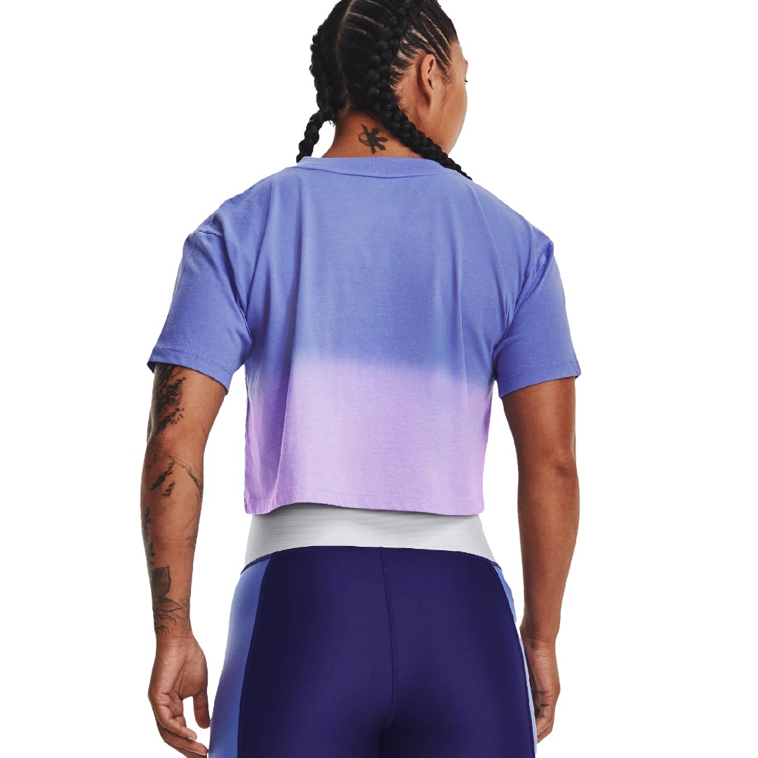 UNDER ARMOUR UA BRANDED DIP DYE CROP SS 1376750-495 Μωβ