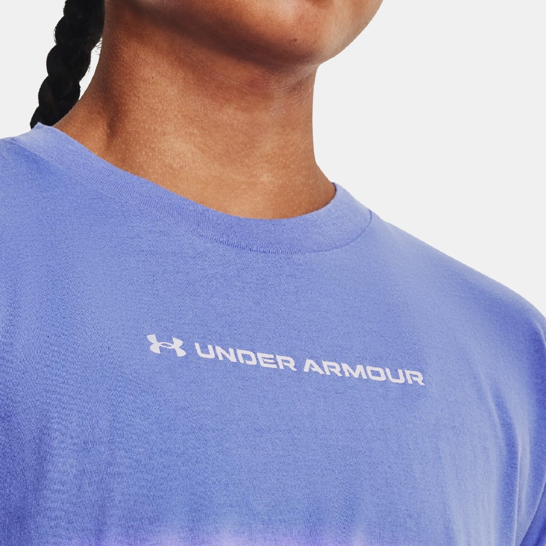 UNDER ARMOUR UA BRANDED DIP DYE CROP SS 1376750-495 Μωβ