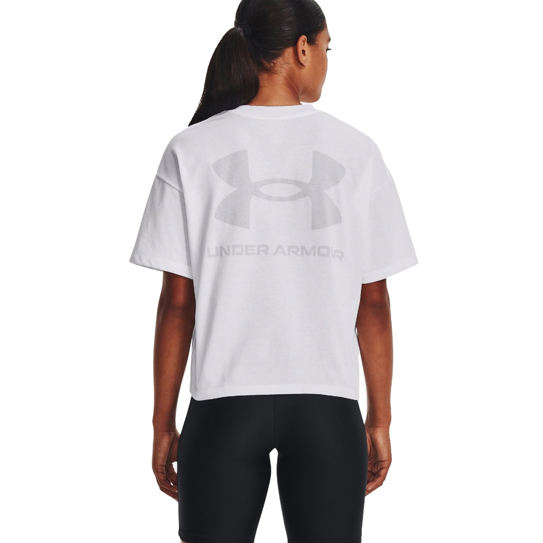 UNDER ARMOUR LOGO LC OVERSIZED HW SS 1379948-100 Λευκό