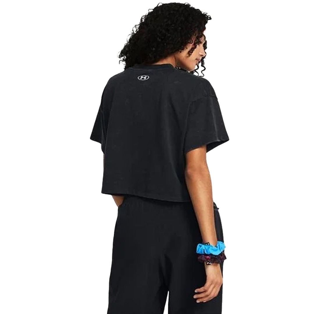 UNDER ARMOUR HW DUSK TO DAWN CROP SS 1383048-001 Μαύρο