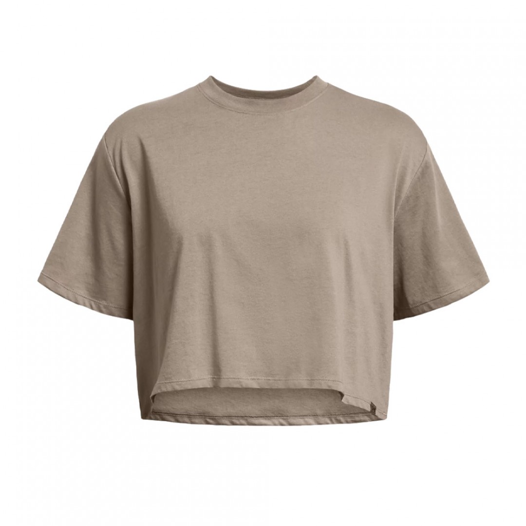 UNDER ARMOUR CAMPUS BOXY CROP SS 1383644-200 Μπέζ