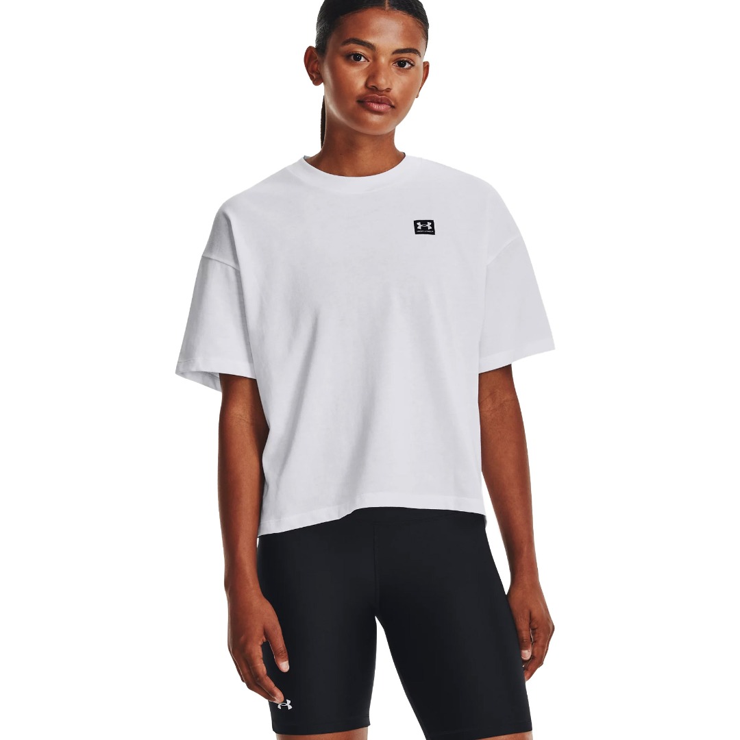 UNDER ARMOUR LOGO LC OVERSIZED HW SS 1379948-100 Λευκό