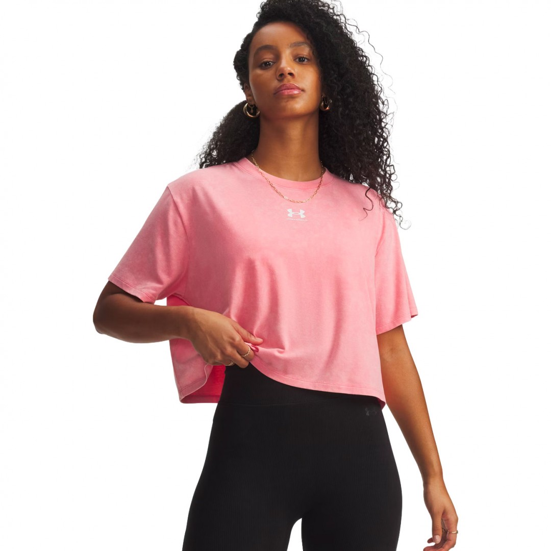 UNDER ARMOUR RIVAL BOXY TEE WASH 6011065-600 Φούξια