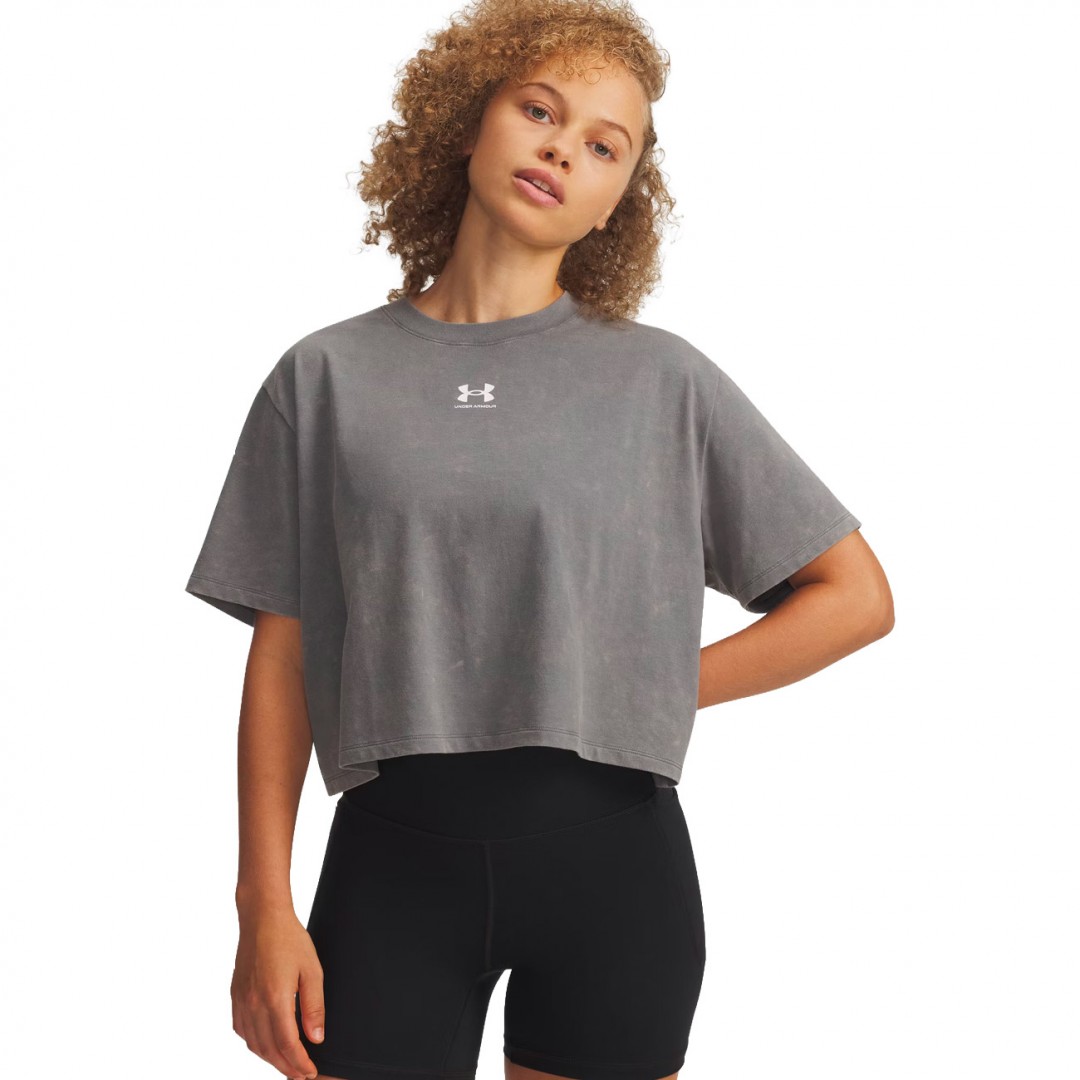 UNDER ARMOUR RIVAL BOXY TEE WASH 6011065-709 Ανθρακί