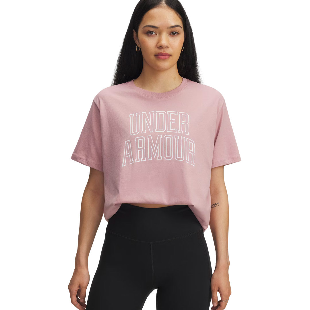 UNDER ARMOUR RIVAL OS CAMPUS TEE 6007883-673 Pink