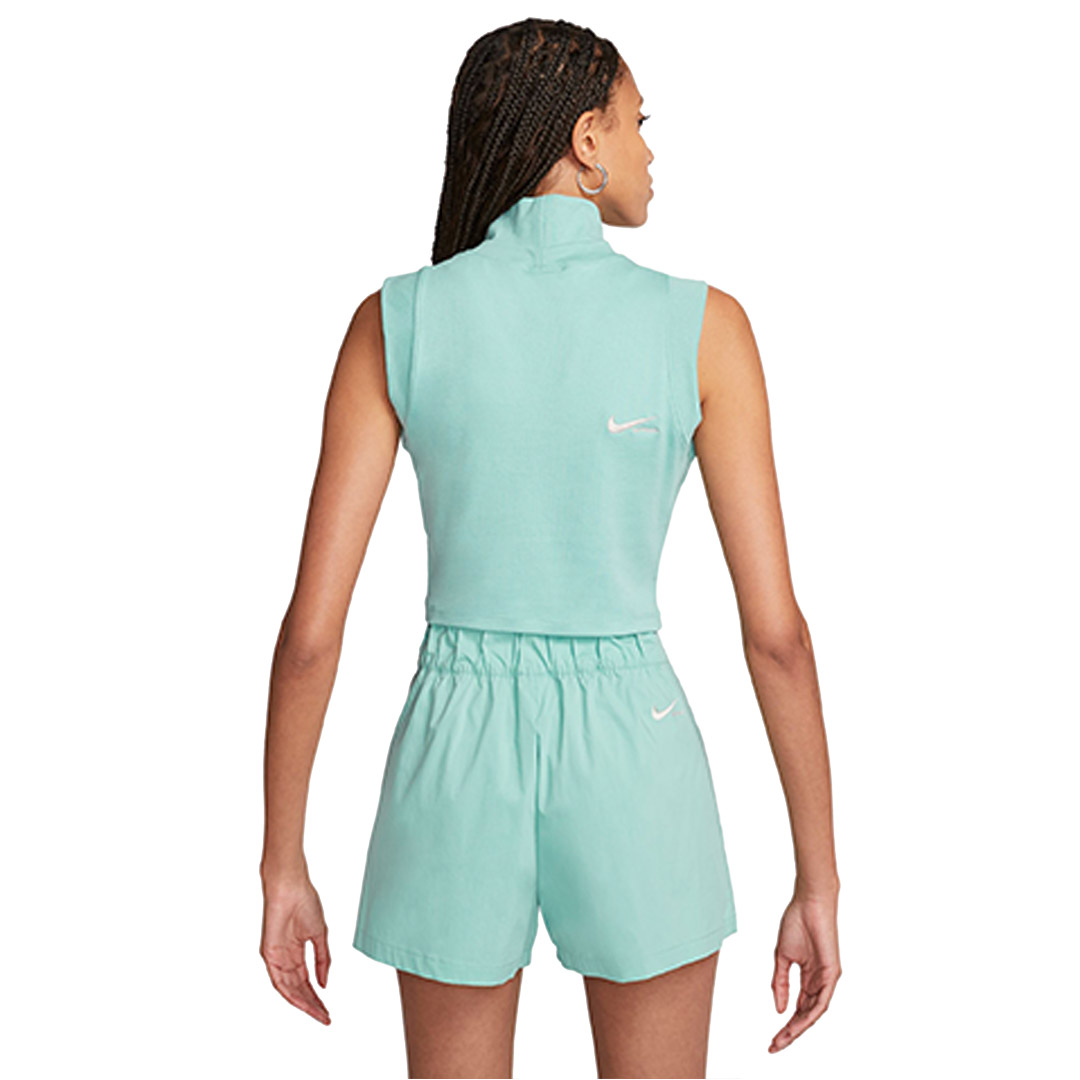 NIKE W NSW CLLCTN MOCK CROP TANK FB8343-309 Τιρκουάζ