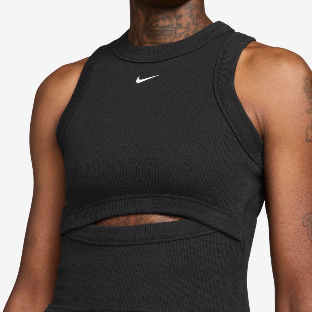 NIKE W NSW CHILL KNIT RIB TANK IF0238-010 Black