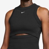 NIKE W NSW CHILL KNIT RIB TANK IF0238-010 Black Image 1
