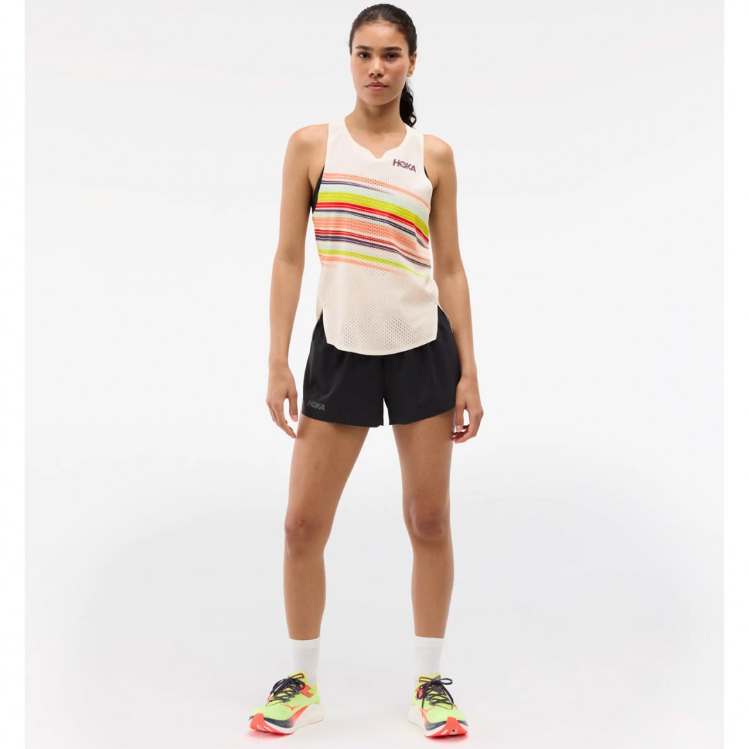 HOKA ONE ONE RACE DAY SINGLET 1173511-AFLR Ecru