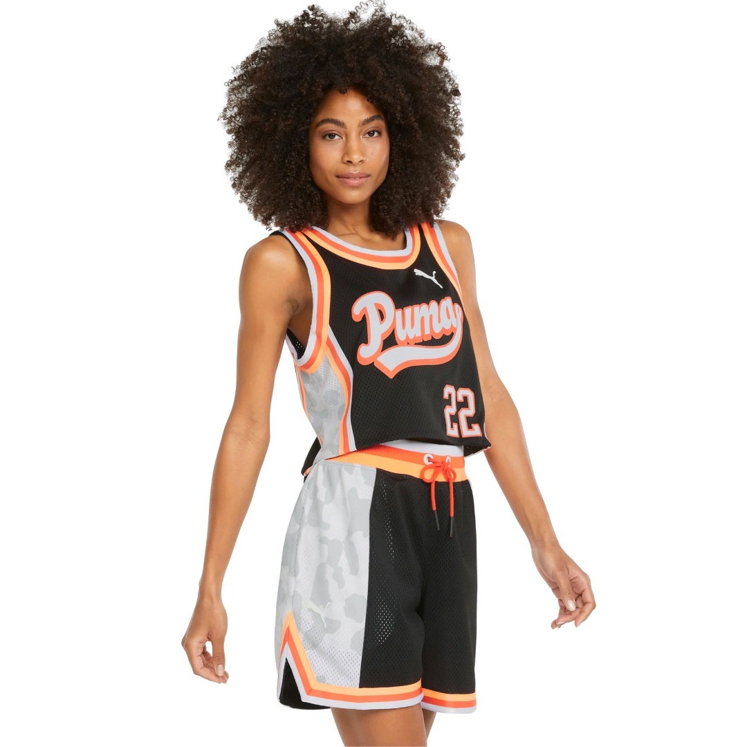 PUMA BALLIN CROP JERSEY AOP 534347-01 Black