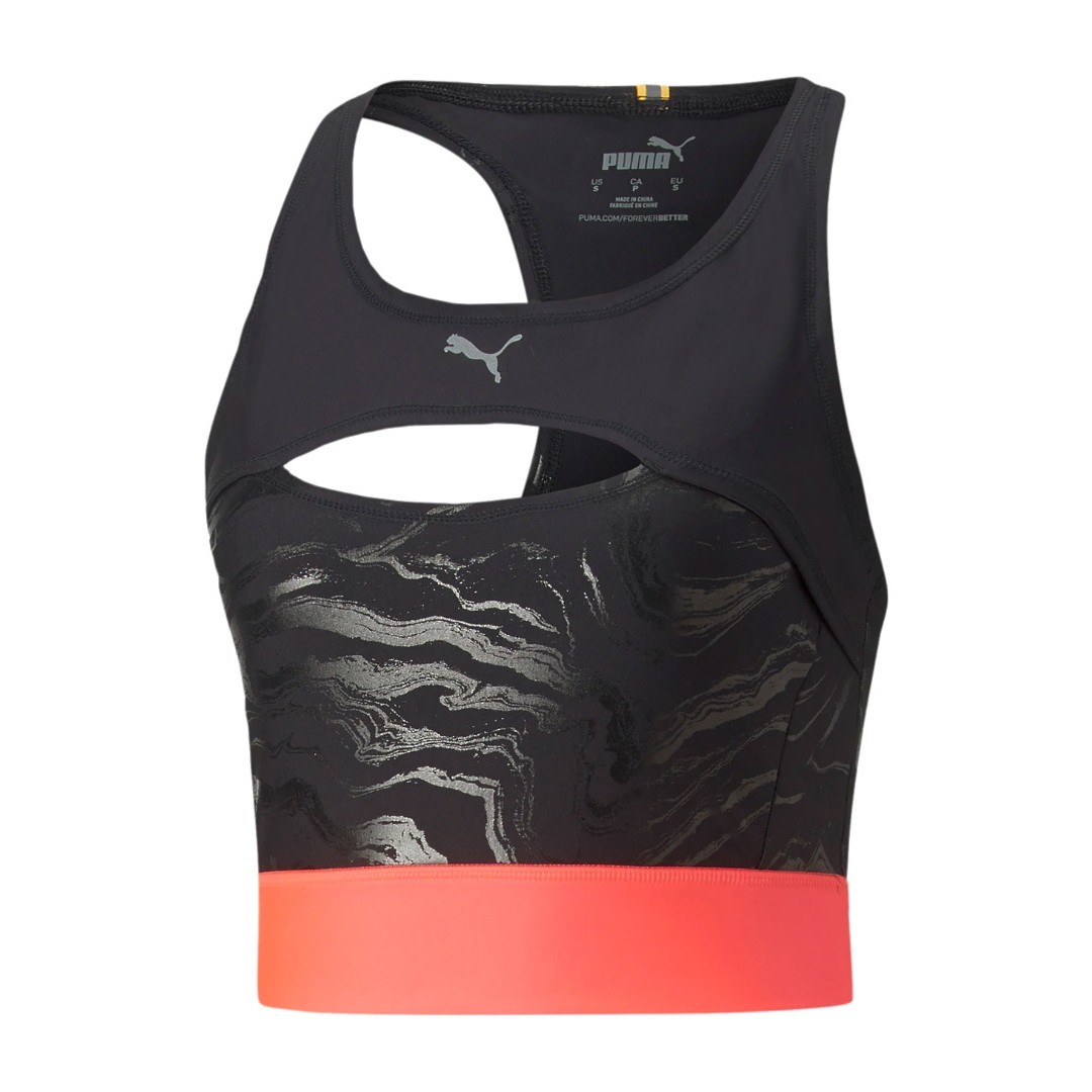 PUMA RUN ULTRAFORM AOP CROP TANK W 522150-51 Black