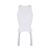 KARL KANI OG CORSET RIB TOP KW241-002-2-WHITE Λευκό Εικόνα 3
