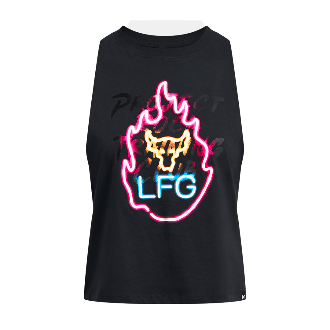 UNDER ARMOUR PJT RCK W NEON FLAME TANK 1384505-001 Μαύρο