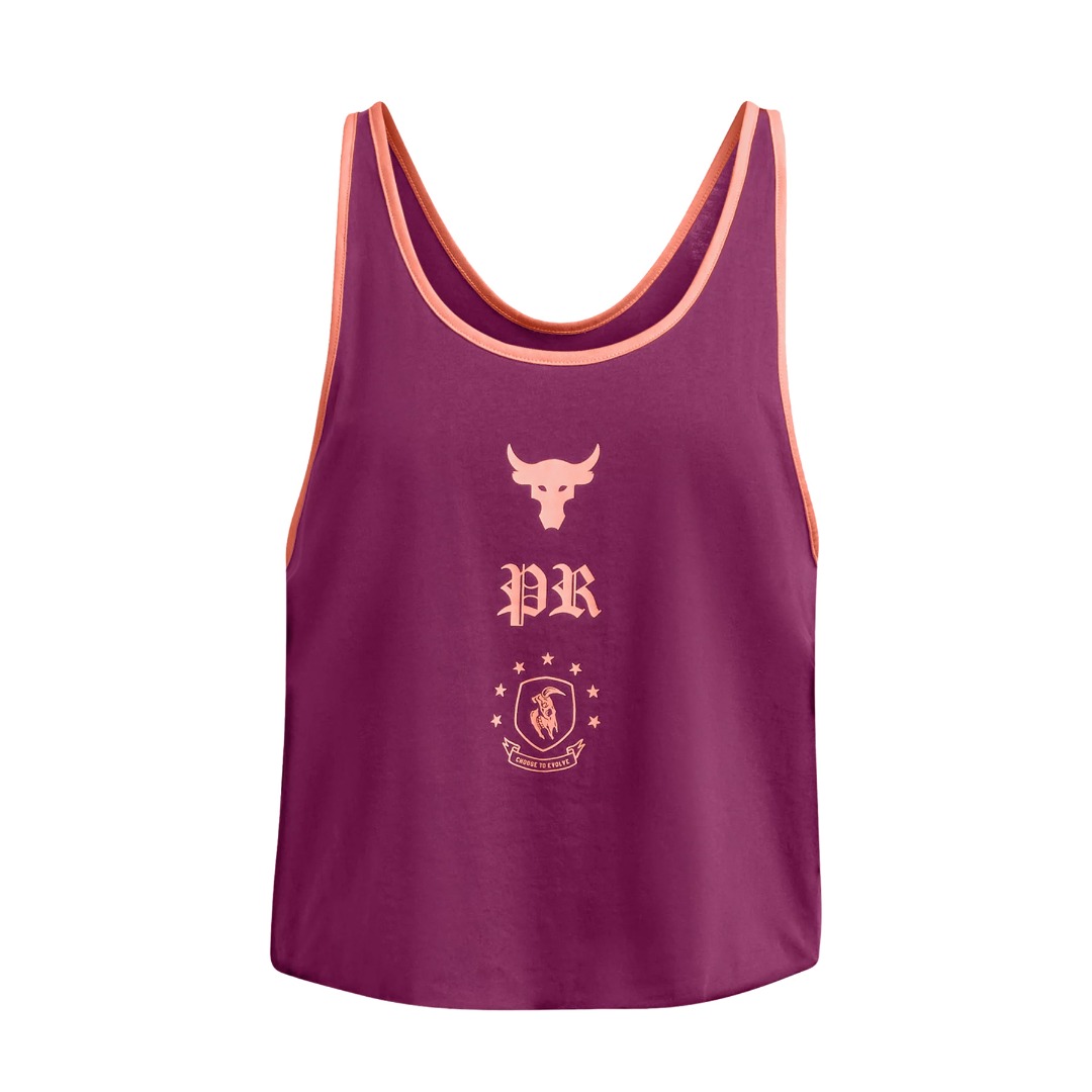 UNDER ARMOUR PROJECT ROCK W TANK BOH 1386439-505 Purple