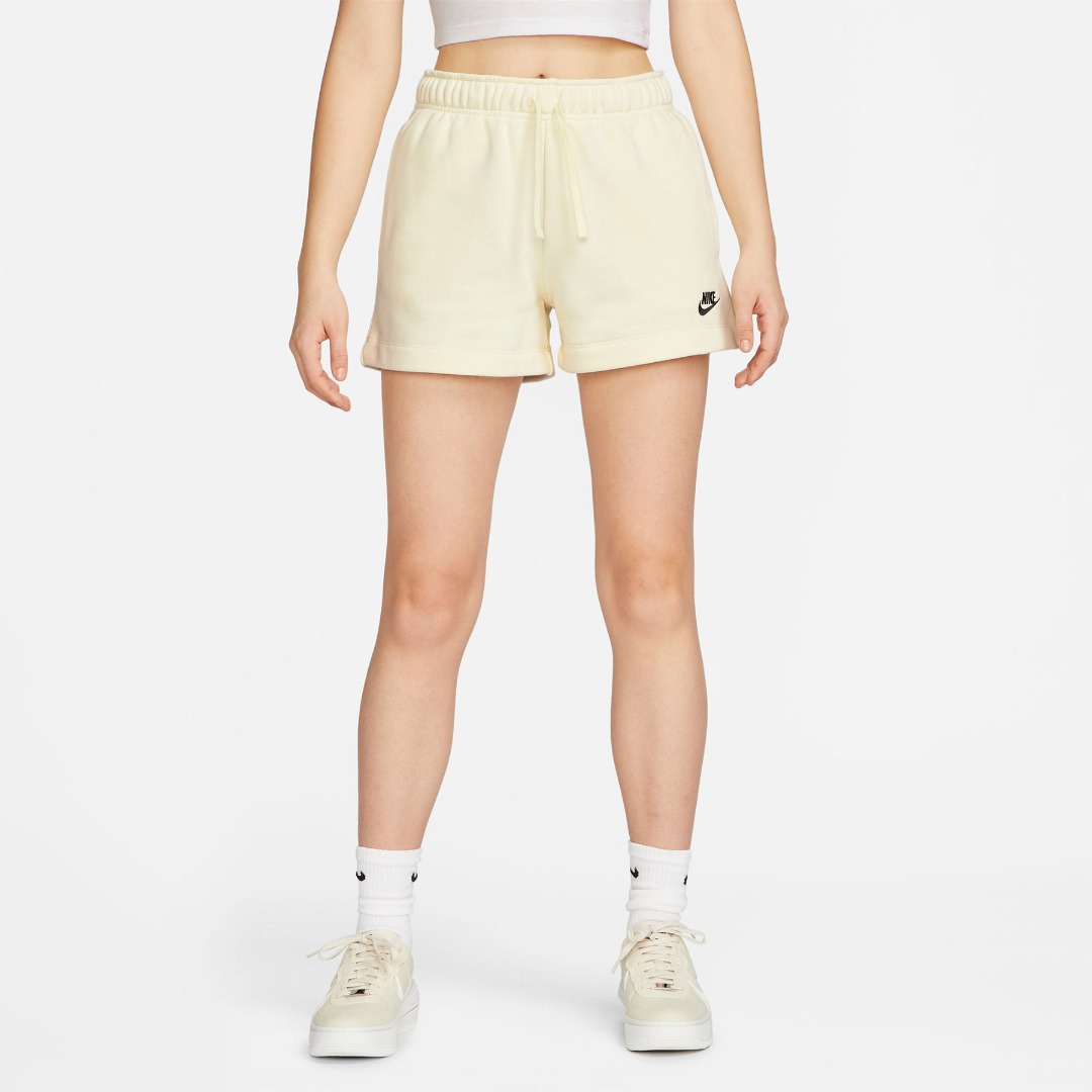 NIKE W NSW CLUB FLC MR SHORT DQ5802-113 Εκρού