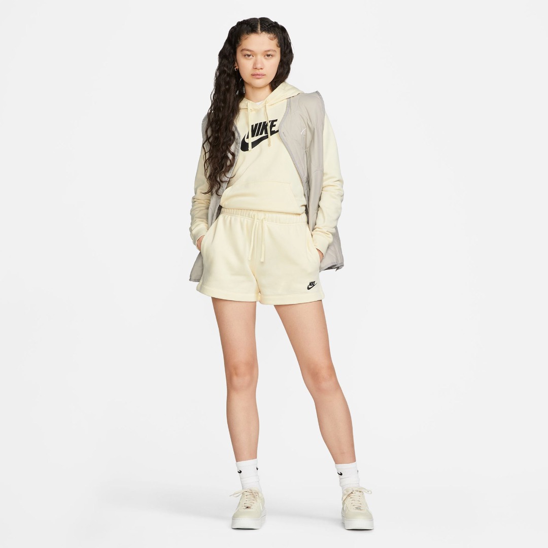 NIKE W NSW CLUB FLC MR SHORT DQ5802-113 Εκρού