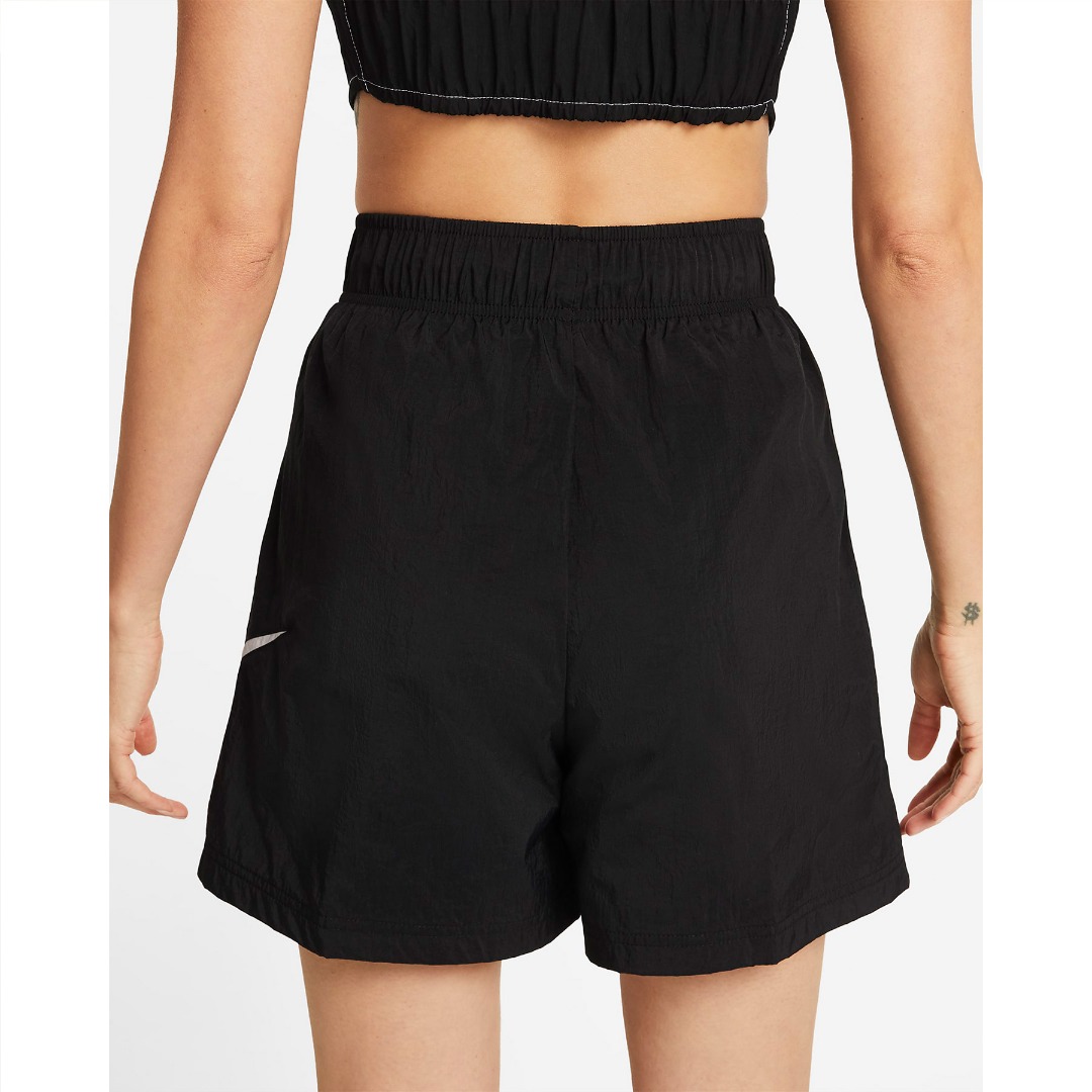 NIKE W NSW ESSNTL WVN HR SHORT HBR DM6739-010 Μαύρο