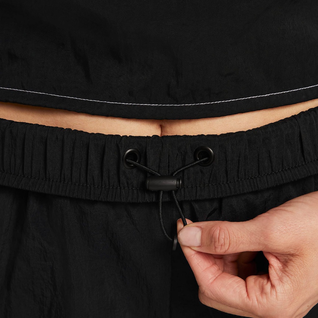 NIKE W NSW ESSNTL WVN HR SHORT HBR DM6739-010 Μαύρο