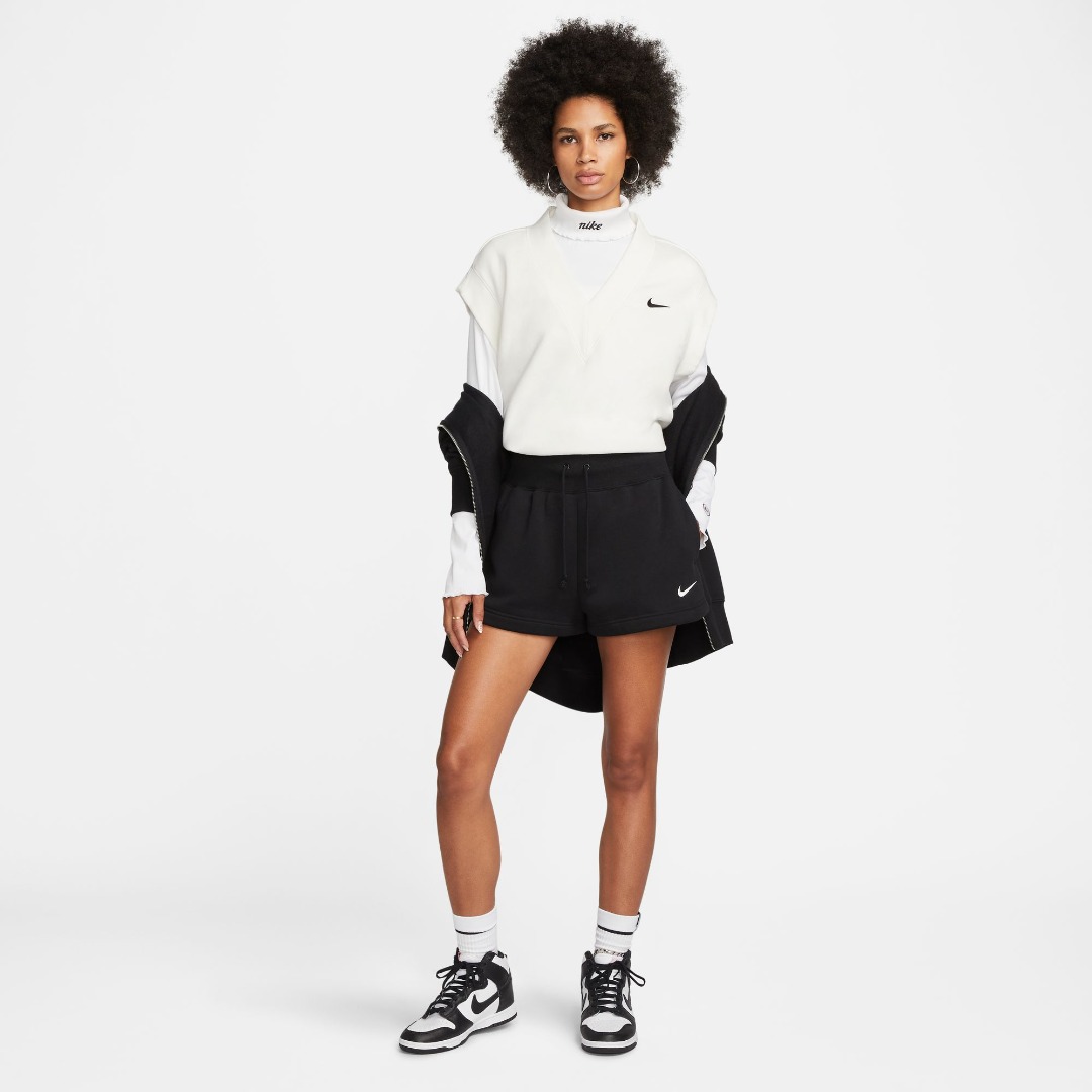 NIKE W NSW PHNX FLC HR SHORT FD1409-010 Μαύρο