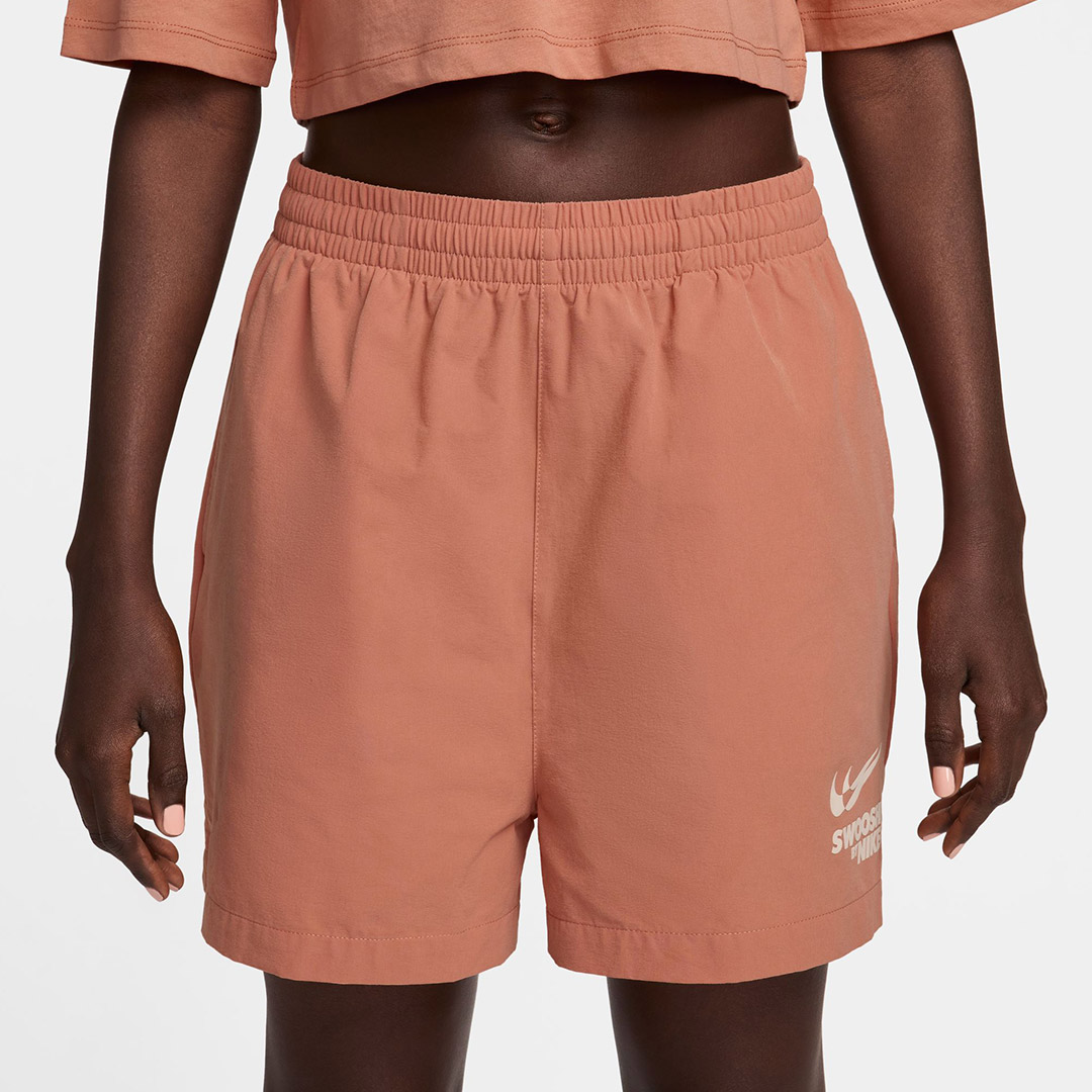 NIKE W NSW WOVEN SHORT GLS HF5529-212 Καφέ