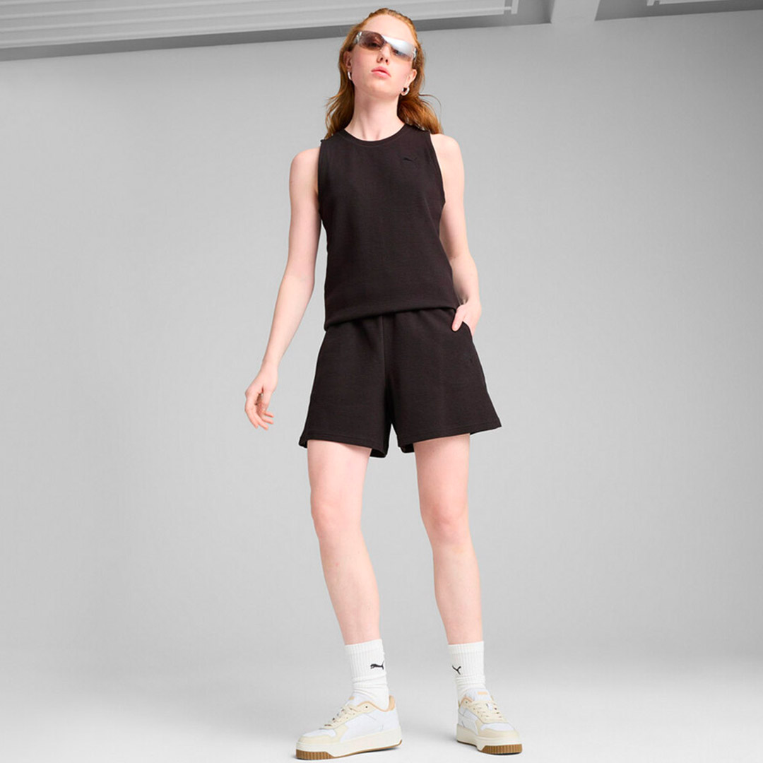 PUMA HER HIGH-WAIST SHORTS 5 685062-01 Μαύρο