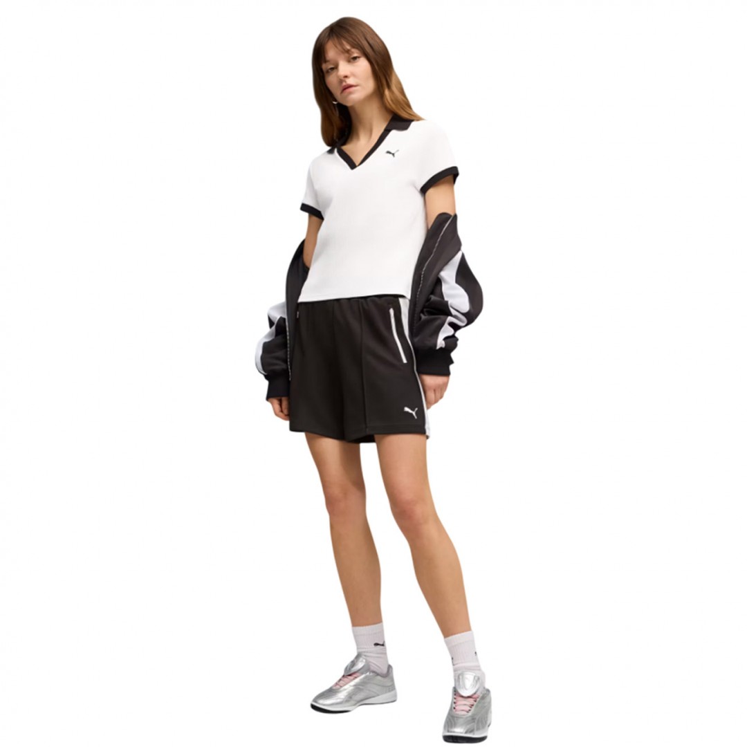 PUMA T7 RELAXED PINTUCK SHORTS 4 634620-01 Black