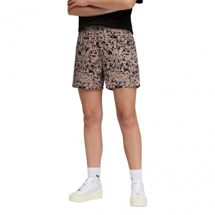 PUMA ESS GRAPHIC ANIMAL HIGH-RISE AOP WOVEN SHORTS 4 691823-88 Καφέ