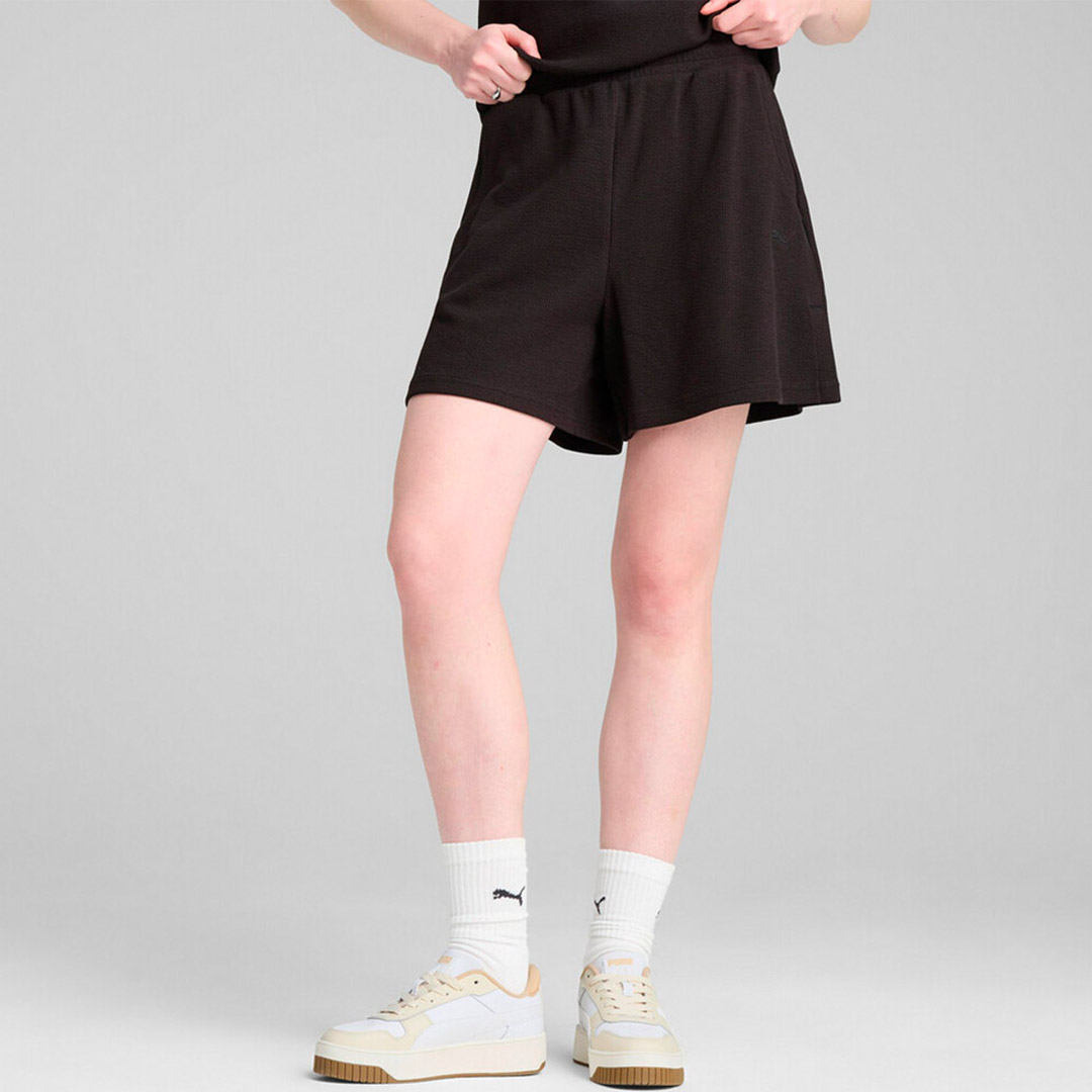 PUMA HER HIGH-WAIST SHORTS 5 685062-01 Μαύρο