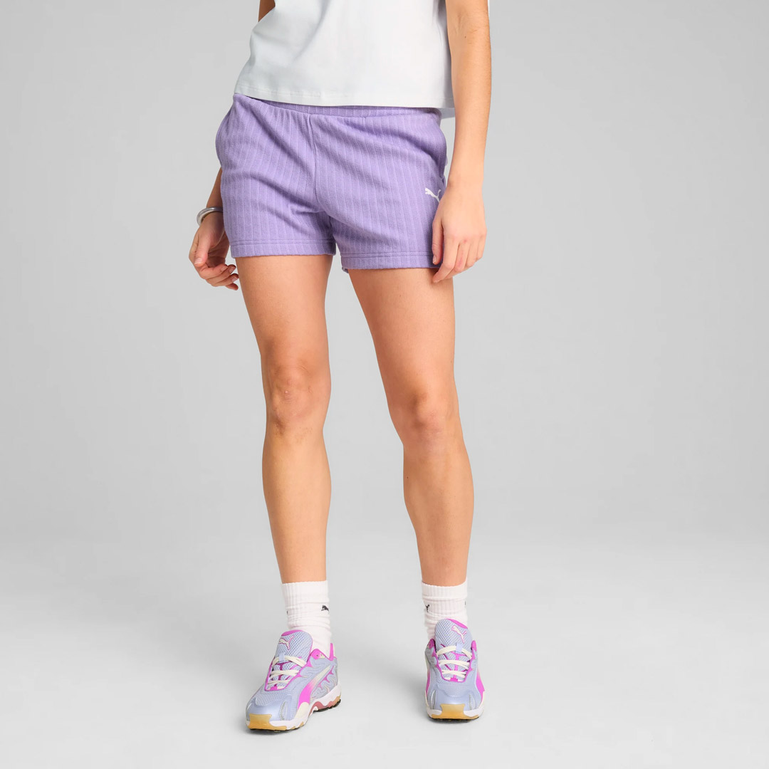 PUMA WARDROBE ESS SHORTS 3 POINTELLE 629764-29 Μωβ