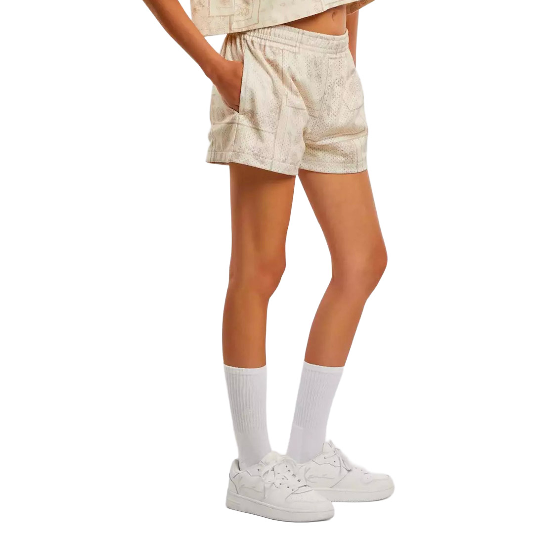 KARL KANI SIGNATURE MESH MINI SHORTS KW252-015-1-BEIGE Μπέζ