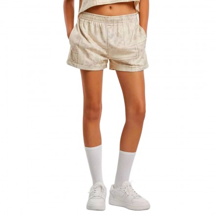 KARL KANI SIGNATURE MESH MINI SHORTS KW252-015-1-BEIGE Μπέζ