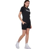 BODY ACTION WOMEN'S ESSENTIALS JERSEY SHORTS 031616-01-01 Black Image 3