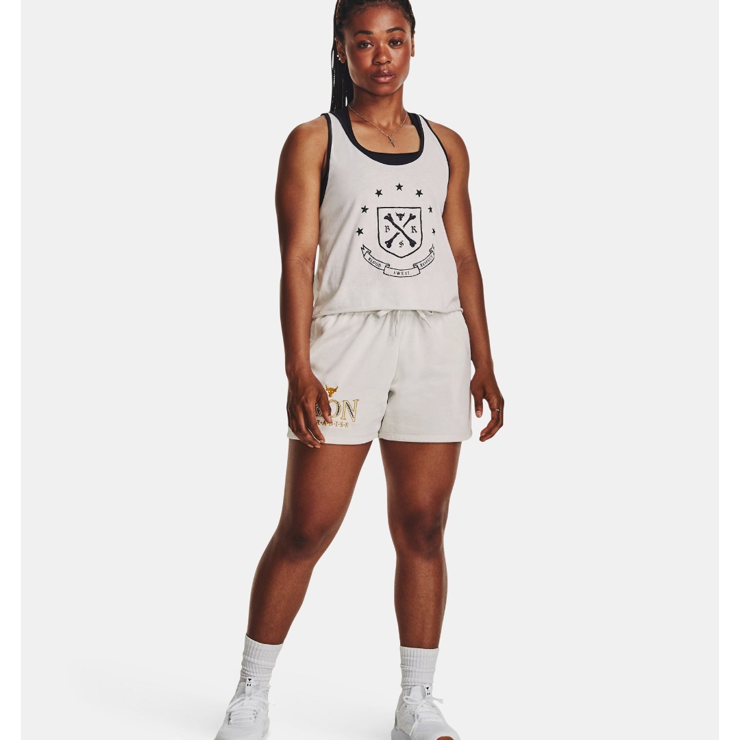 UNDER ARMOUR PJT ROCK EVERYDAY TERRY SHORT 1380189-114 Λευκό