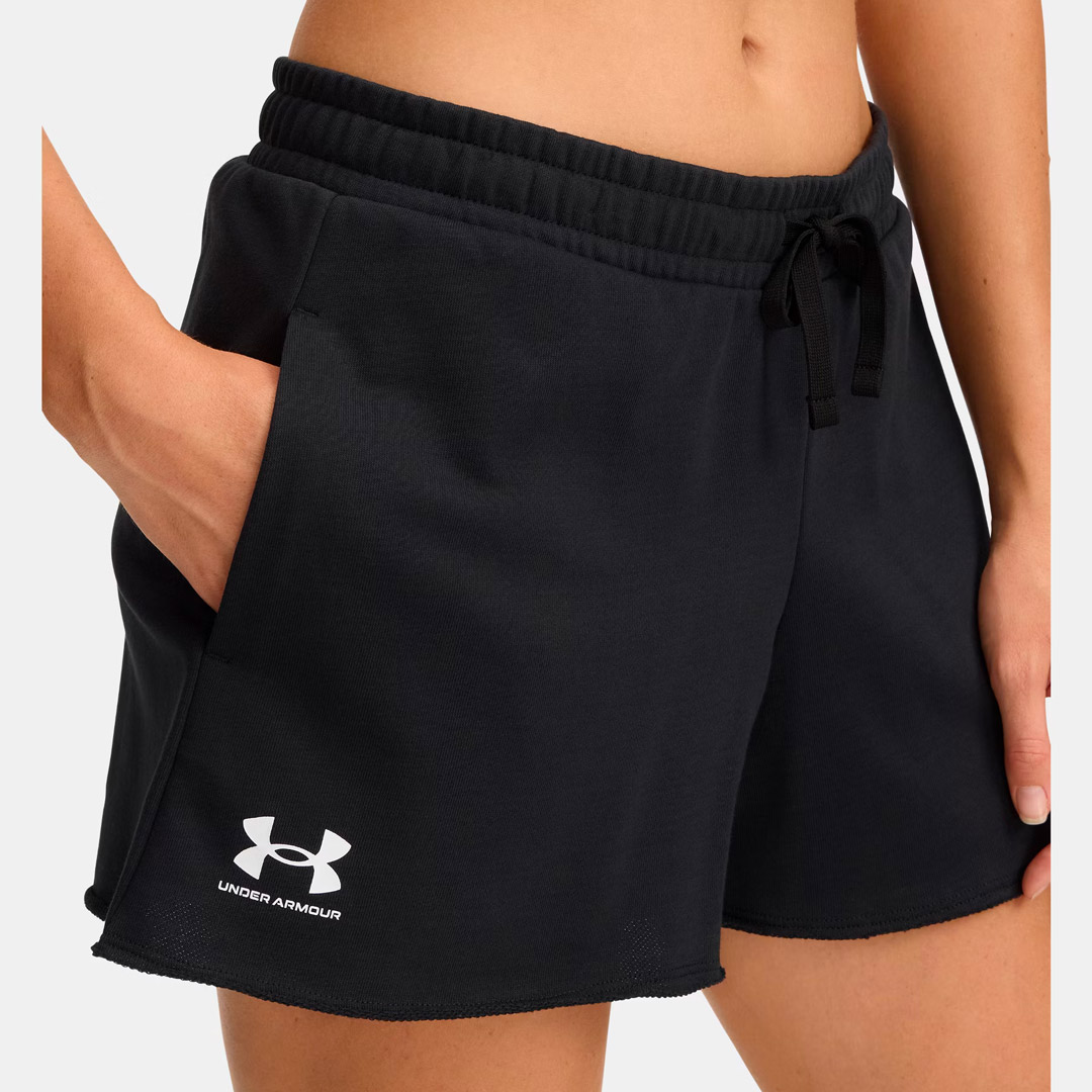 UNDER ARMOUR RIVAL TERRY SHORT 1389657-001 Black