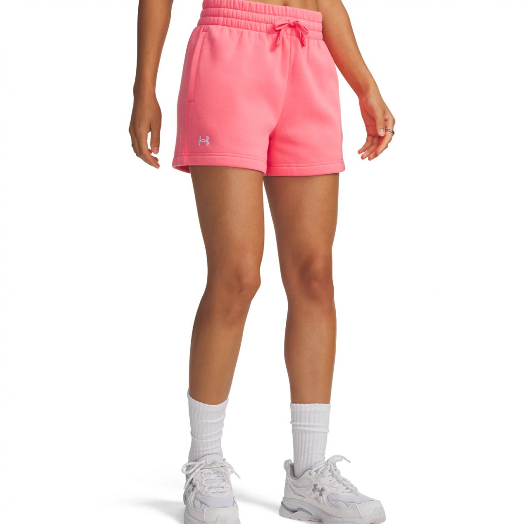 UNDER ARMOUR RIVAL FLEECE SHORT 1382723-600 Fuchsia
