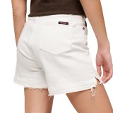 SUPERDRY D2 OVIN VINTAGE MID RISE CUT OFF SHORT W7110398A-01C Λευκό Εικόνα 0