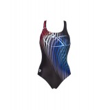 ARENA W OPTICAL WAVES SWIM PRO BACK ONE PIECE 002872-540 Colorful Image 