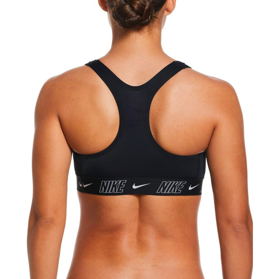 NIKE LOGO TAPE RACERBACK BIKINI TOP NESSD188-001 Black