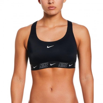 NIKE LOGO TAPE RACERBACK BIKINI TOP NESSD188-001 Black