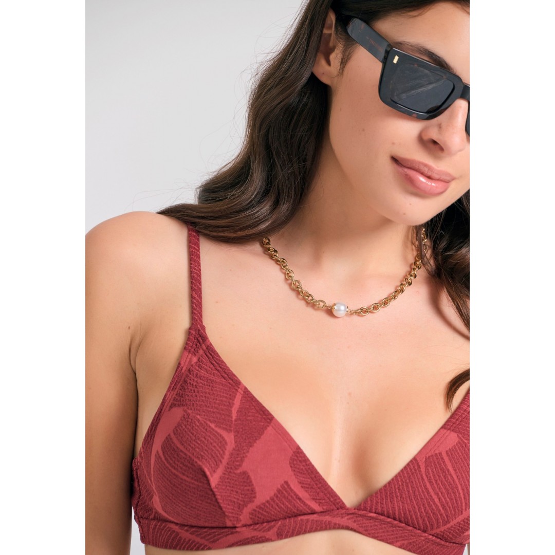 FUNKY BUDDHA TOP FBL011-117-16T-EARTH RED Μπορντό