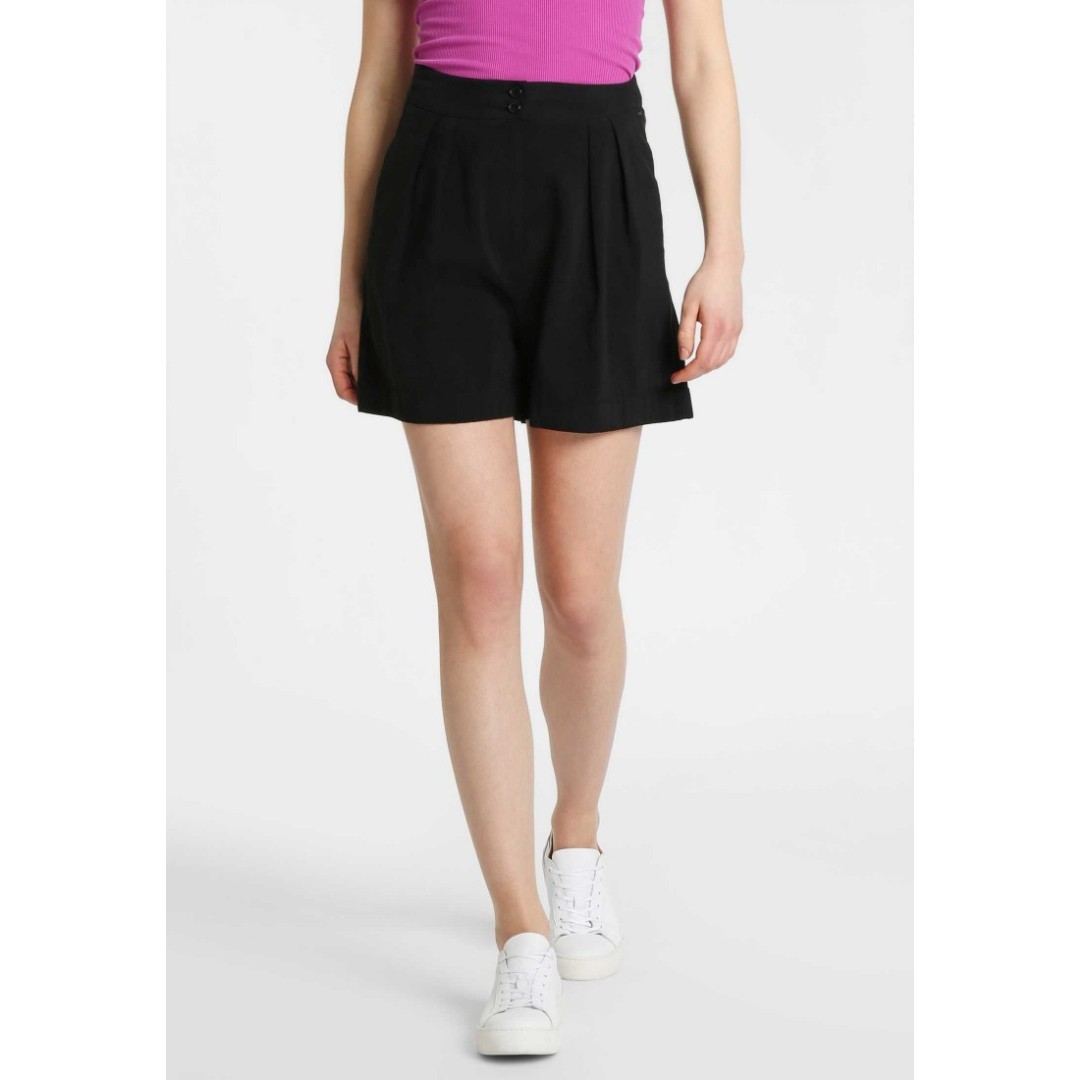 FUNKY BUDDHA HIGH RISE SHORTS FBL110-03119-BLACK Black