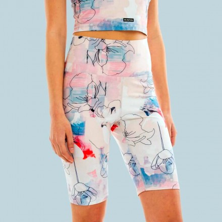 BE:NATION PRINTED BIKER LEGGINGS 01112305-2A Εκρού