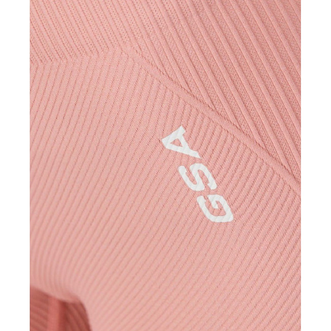 GSA R3 SEAMLESS RIBBED 7/8 PERFORMANCE LEGGINGS 1721107002-BABY PINK Pink