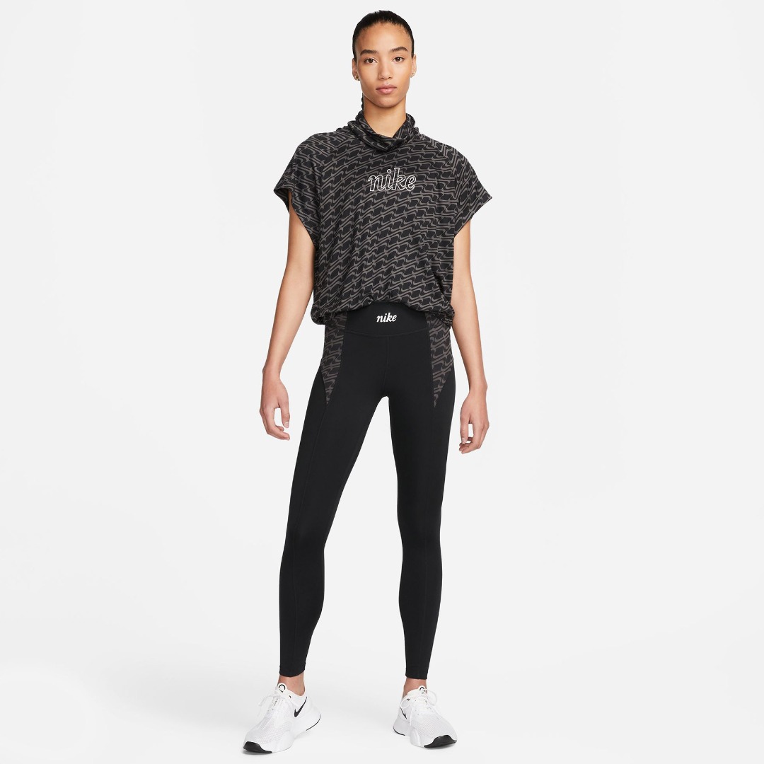 NIKE W NK ONE DF MR IC TGHT DQ6401-010 Μαύρο