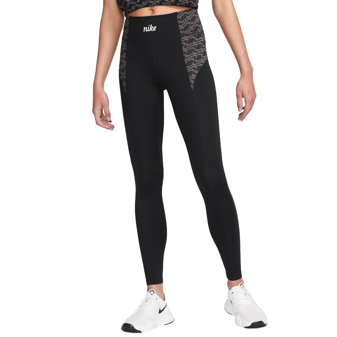 NIKE W NK ONE DF MR IC TGHT DQ6401-010 Μαύρο