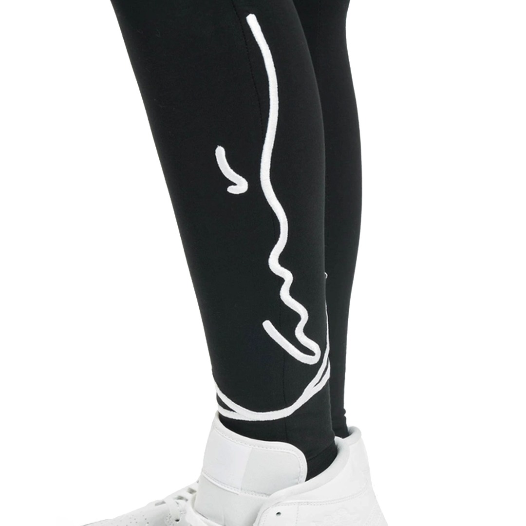 KARL KANI KK SIGNATURE LEGGINGS BLACK KKWQ32005BLK-BLACK Black
